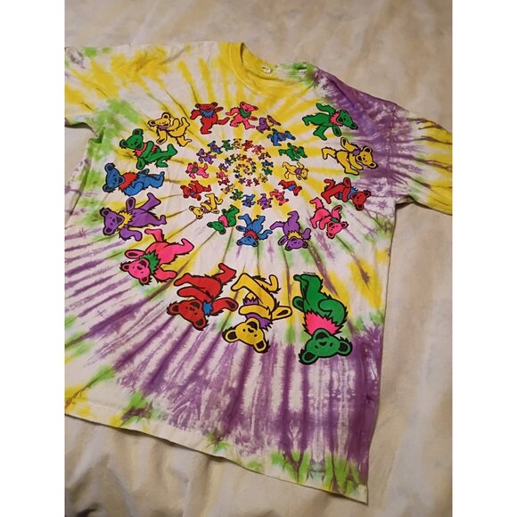 Vintage Grateful Dead Spiral Bears Tie Dye Size XL GDM - Picture 1 of 14
